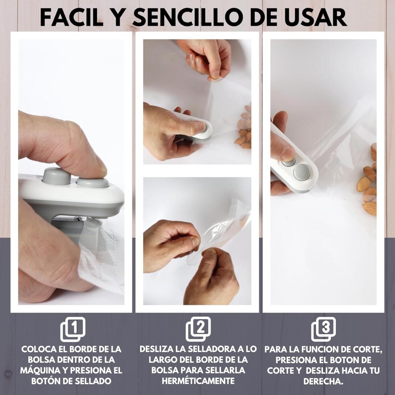 Mini sellador de bolsas