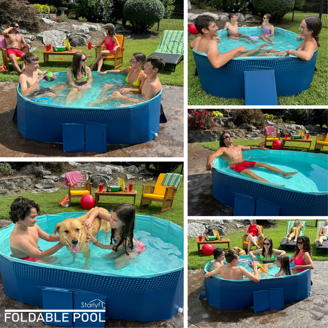 Piscina Plegable FOLDABLE POOL – Diversión Segura para Niños y Mascotas | Fácil de Guardar, Lista para el Verano