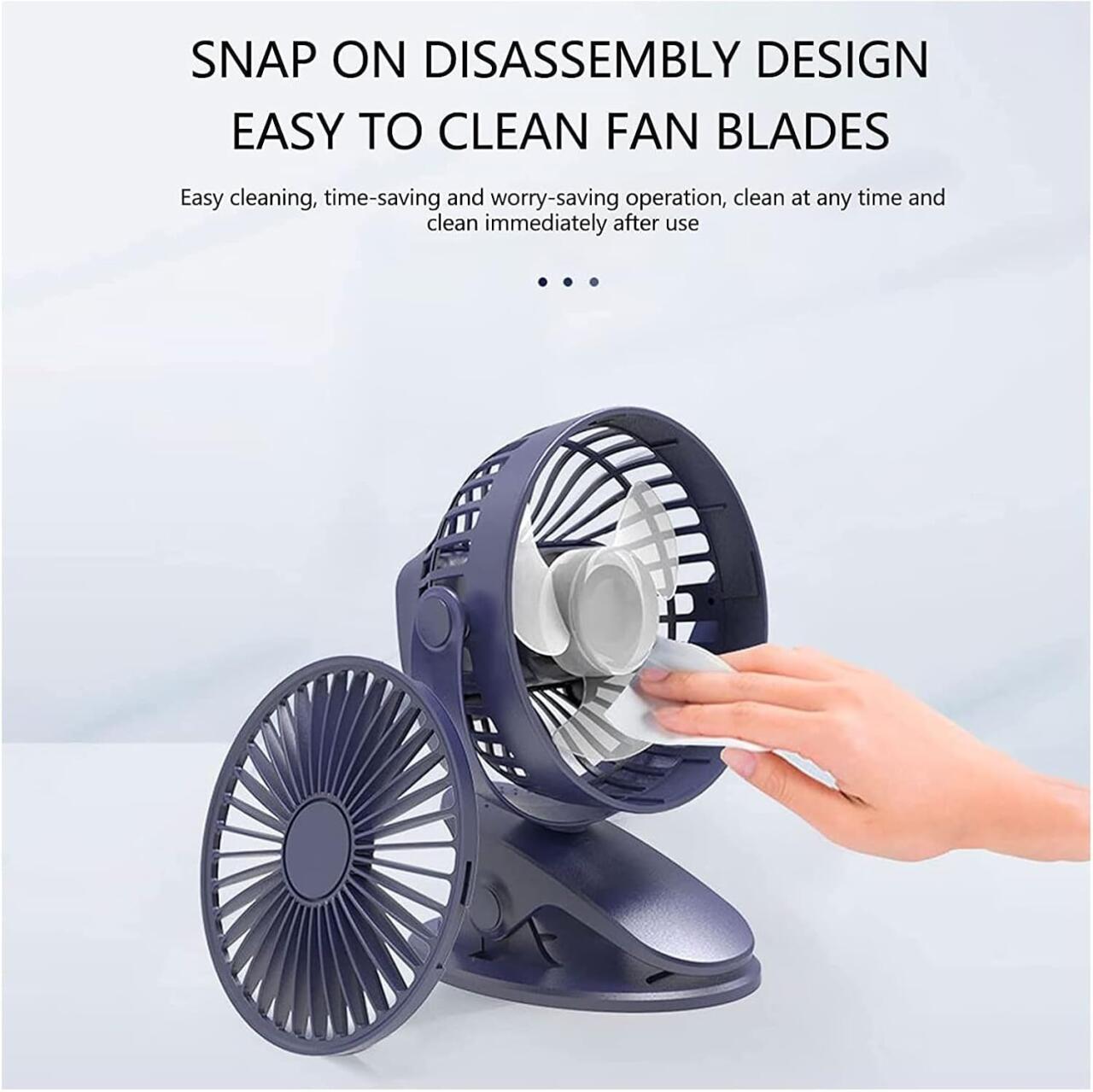 Mini Ventilador de Clip Silencioso para Interiores y Exteriores
