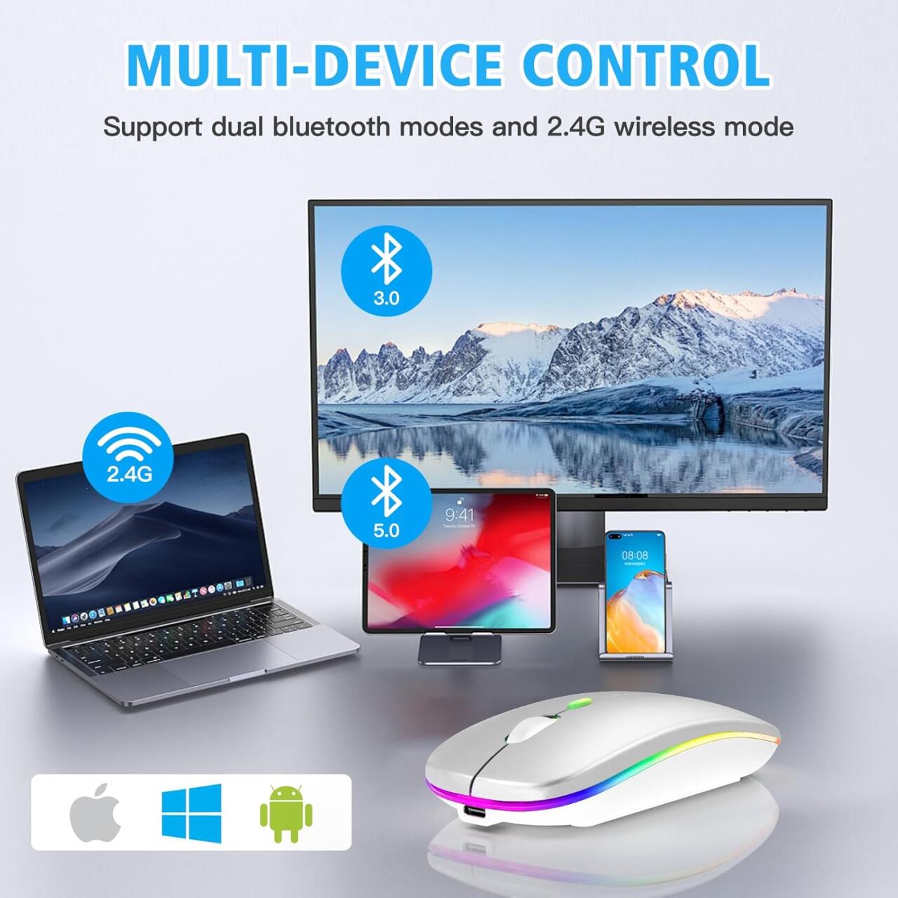 Ratón Inalámbrico – Precisión, Comodidad y Estilo sin Cables