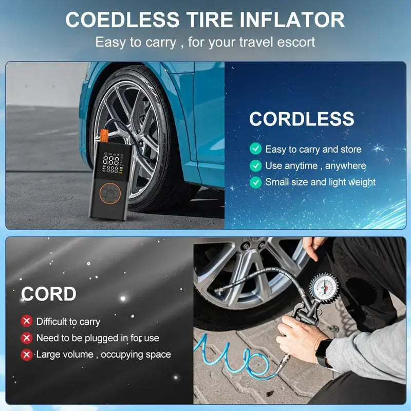 Bomba de Aire Portátil 150 PSI – Recargable 2000mAh