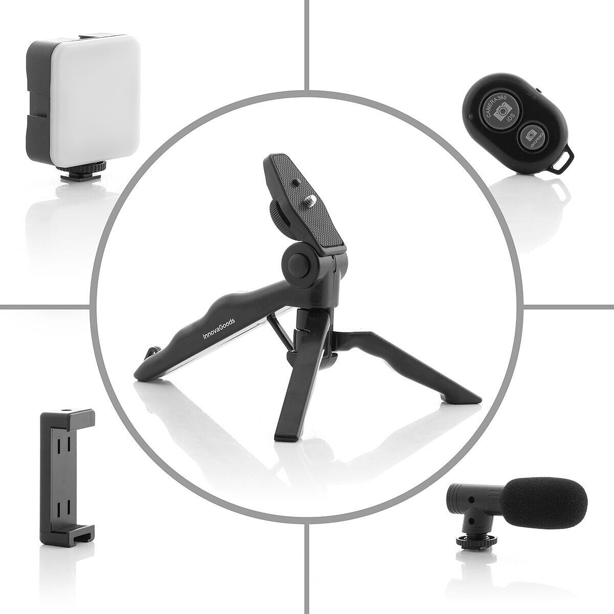 Kit Vlogging con Luz, Micrófono y Mando Plodni