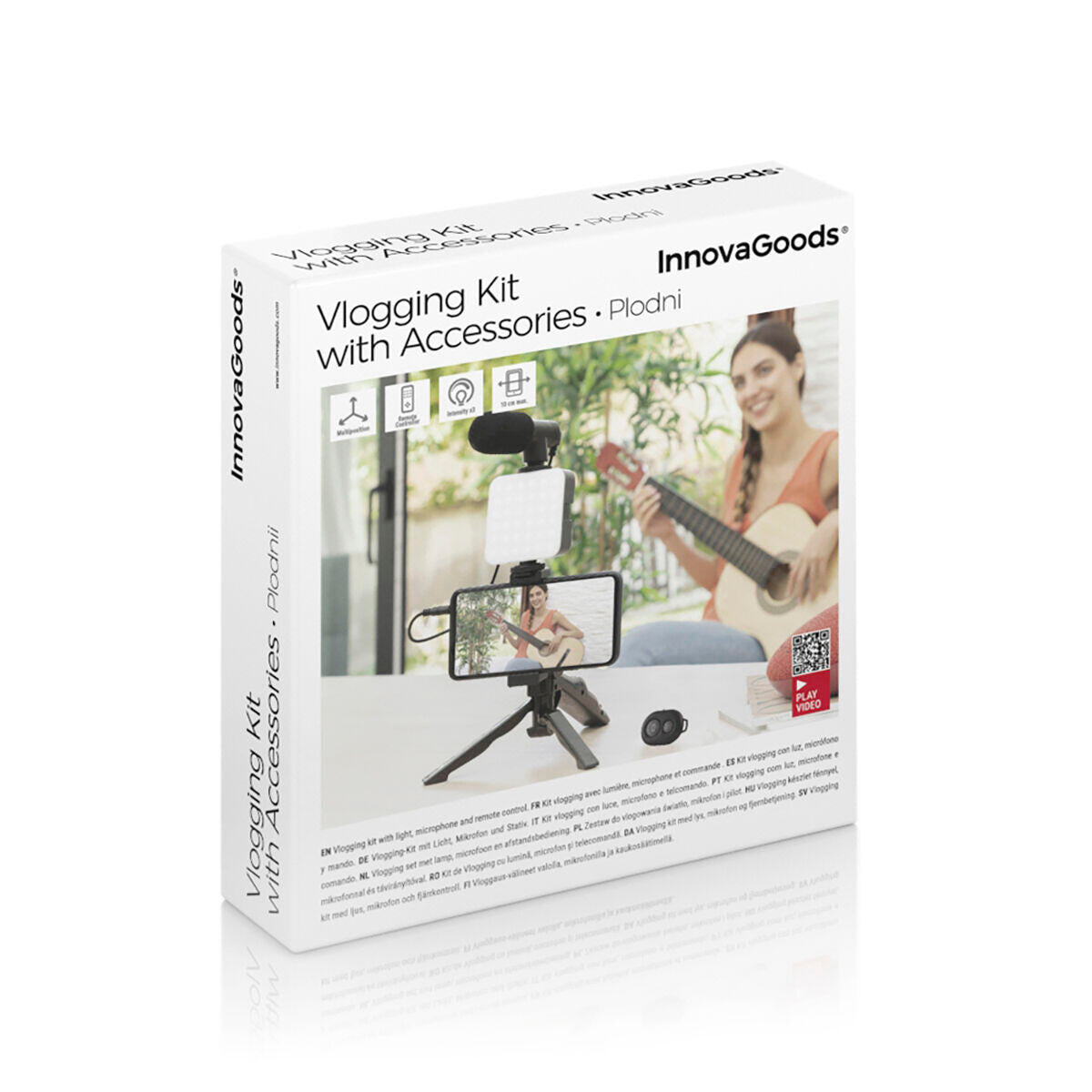 Kit Vlogging con Luz, Micrófono y Mando Plodni